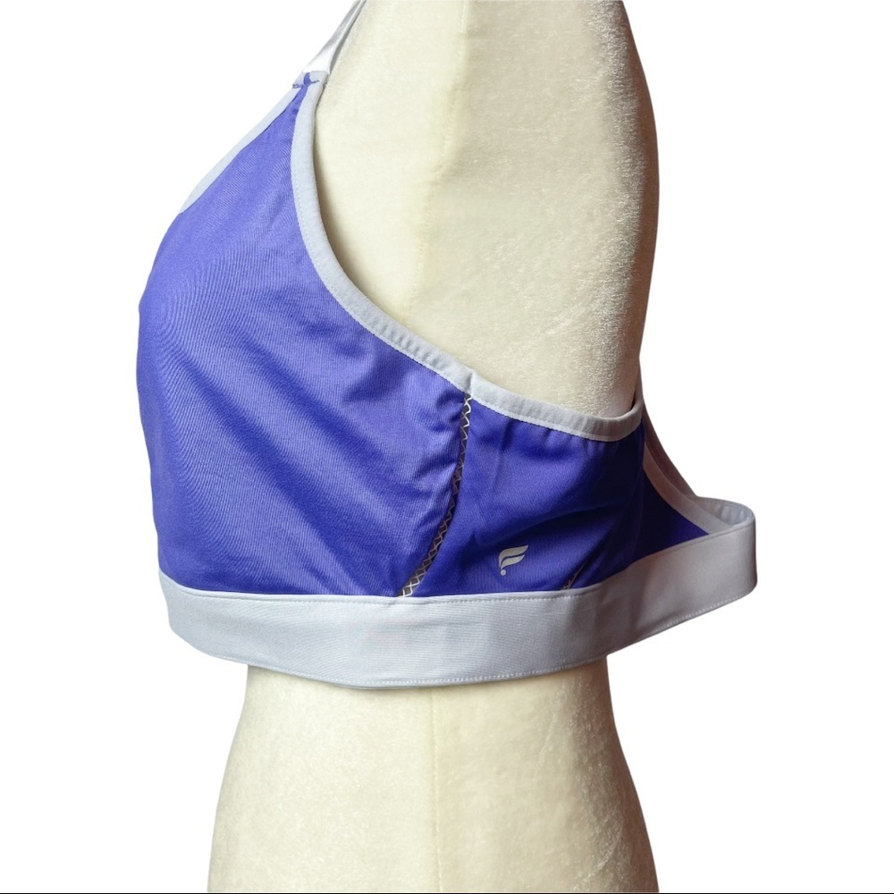 Fabletics Women's Purple Sports Bra Zipper Racerback Adjustable Size 2X. - Picture 2 of 5